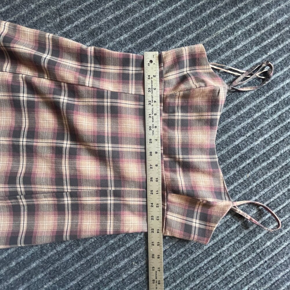 Aeropostale Plaid Scoop-Neck Slim Dress Size Small - Picture 3 of 10